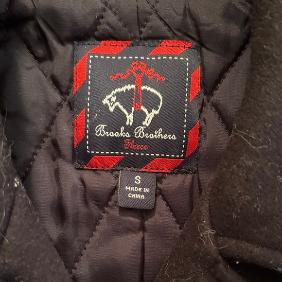 Brooks Brothers Black Wool Pea Coat - Picture 2 of 11